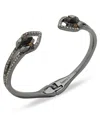 Lonna & Lilly Glass Stone Cluster Cuff Bracelet In Gray