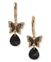 Lonna & Lilly Gold-tone Butterfly Stone Drop Earrings In Gold