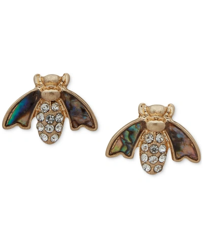 Lonna & Lilly Gold-tone Critter Stud Earrings In Blue Green