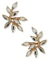 Lonna & Lilly Gold-tone Crystal Leaf Stud Earrings In Gold