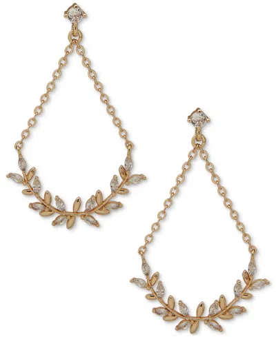 Lonna & Lilly Gold-tone Cubic Zirconia Branch Drop Earrings In Crystal,silver