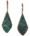 Lonna & Lilly Gold-tone Flat Color Stone Drop Earrings In Gold