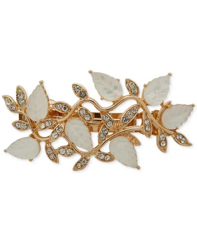 Lonna & Lilly Gold-tone Mixed Stone Leaf Branch Hair Barrette In Silver