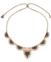 Lonna & Lilly Gold-tone Multi 28" Slider Beaded Frontal Necklace