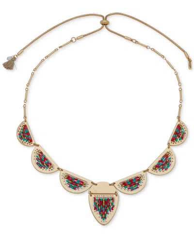 Lonna & Lilly Gold-tone Multi 28" Slider Beaded Frontal Necklace