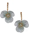 Lonna & Lilly Gold-tone Multi Layered Flower Drop Earrings