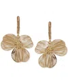 Lonna & Lilly Gold-tone Open Flower Leverback Drop Earrings In Gold