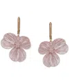 LONNA & LILLY GOLD-TONE OPEN FLOWER LEVERBACK DROP EARRINGS