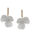 LONNA & LILLY GOLD-TONE OPEN FLOWER LEVERBACK DROP EARRINGS