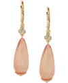 LONNA & LILLY GOLD-TONE PAVE & FLUTED BEAD DROP EARRINGS