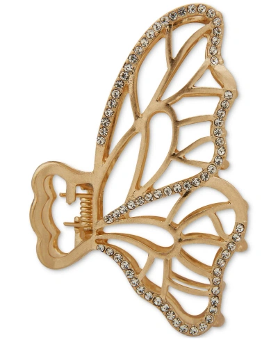 Lonna & Lilly Gold-tone Pave Butterfly Hair Clip In Crystal Wh