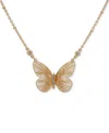 Lonna & Lilly Gold-tone Pave Butterfly Pendant Necklace, 16" + 3" Extender In Crystal Wh