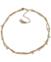 LONNA & LILLY GOLD-TONE PAVE TWISTED COLLAR NECKLACE, 16" + 3" EXTENDER