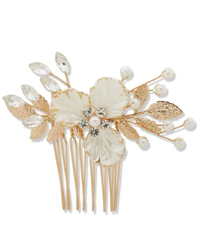 Lonna & Lilly Gold Tone Polished Flower Hair Comb