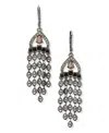 Lonna & Lilly Hematite-tone Chain Chandelier Earrings In Black