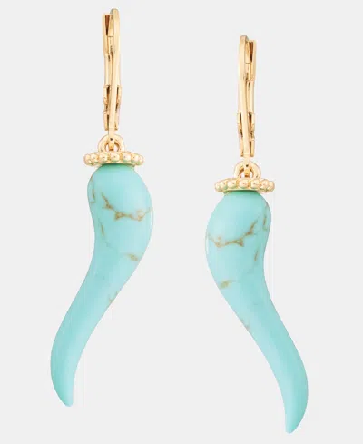 Lonna & Lilly Horn Drop Earrings In Blue