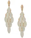 Lonna & Lilly Navette Disc Chandelier Earrings In White