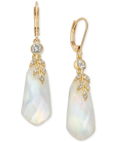 Lonna & Lilly Pave Stone Drop Earrings In Gold,white