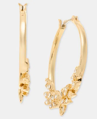 Lonna & Lilly Pave Vine Hoop Earrings In Gold