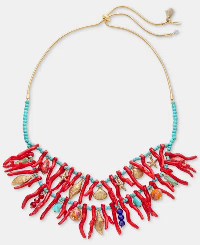 Lonna & Lilly Sealife Charm Beaded 28" Layered Statement Necklace In Multi