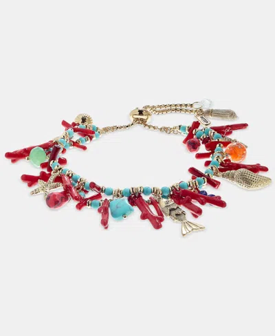 Lonna & Lilly Sealife Charm Beaded Slider Bracelet In Multi