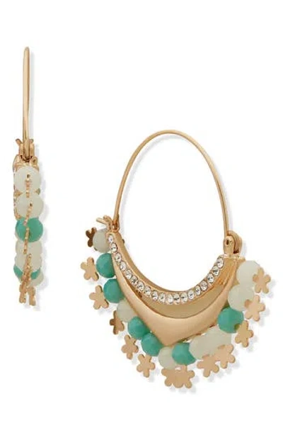 Lonna & Lilly Springtime Sparkle Shaky Hoop Earrings In Gold