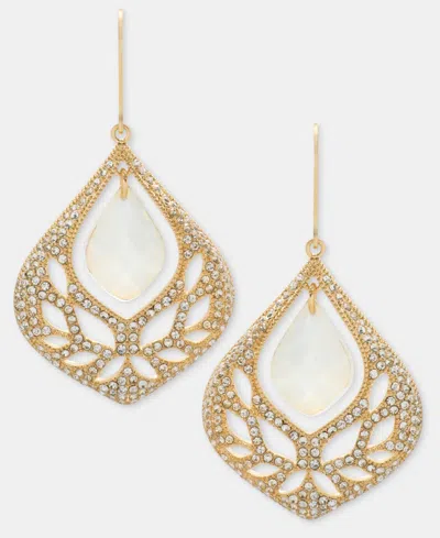 Lonna & Lilly Stone Branch Orbital Drop Earrings In Gold