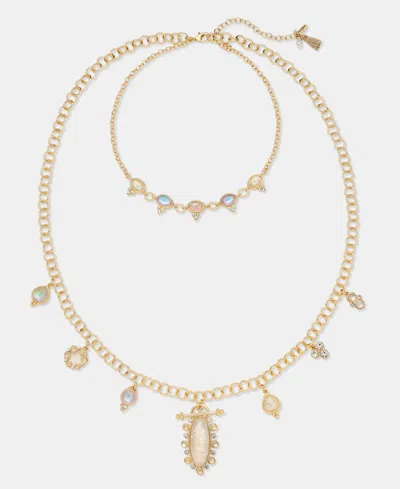 Lonna & Lilly Two-row Stone Pendant Necklace In Multi