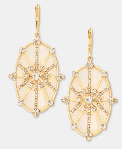 Lonna & Lilly Women's Mother Of Pearl And Crystal Gold-tone Large Snowflake Drop Earrings In White