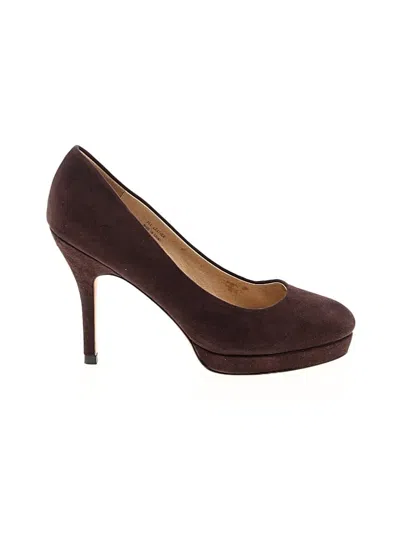 Pre-owned Look Heels In Burgundy