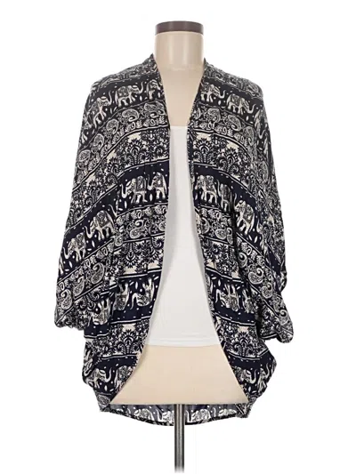 Pre-owned Look Kimono In Gray