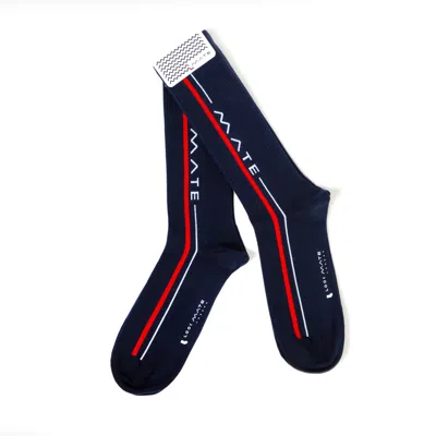 Look Mate London Men's Mate Edition Navy Blue Cotton Socks