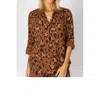 Look Mode Usa Cheetah Print High Low Pullover Top In Rusr In Multi