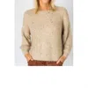 Look Mode Usa Fluffy Sweater In Taupe In Grey