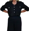 Look Mode Usa Raw Edge Cropped Linen Jacket In Black In Black