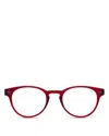 Look Optic Abbey Round Blue Light Glasses, 47mm In Crimson