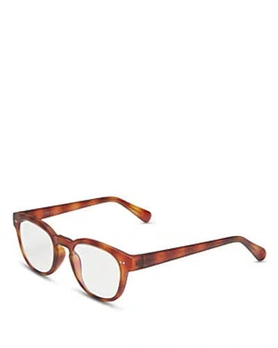 Look Optic Larel Square Blue Light Glasses, 48mm In Brown