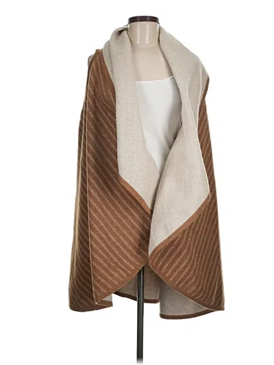 Pre-owned Look Poncho In Brown