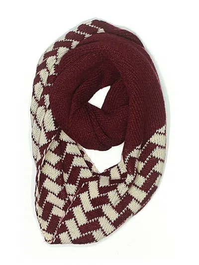 Pre-owned Look Scarf In Burgundy