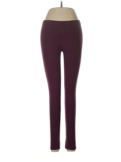 Pre-owned Look Yoga Pants In Burgundy