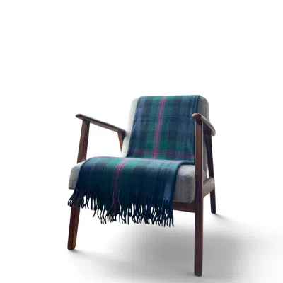 Loom & Cove Blue Baird - 100% Recycled Wool Tartan Knee Blanket