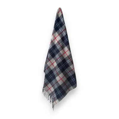 Loom & Cove Blue Douglas Navy - 100% Recycled Wool Tartan Blanket