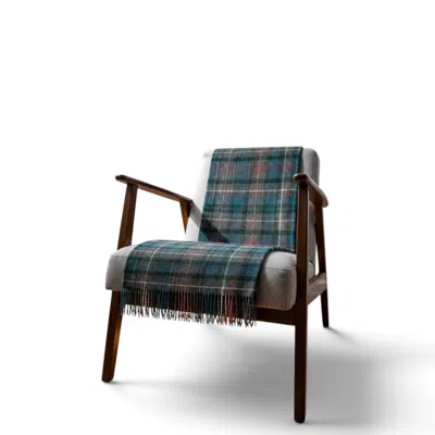 Loom & Cove Green Fraser Hunting Weathered - 100% Recycled Wool Tartan Knee Blanket
