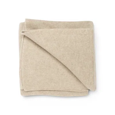 Loom & Cove Neutrals 100% Cashmere Blanket - Natural Cream In White