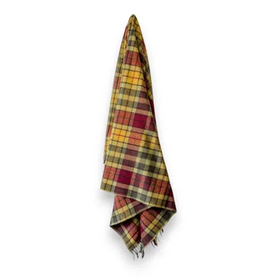 Loom & Cove Neutrals Autumn Buchanan - 100% Recycled Wool Tartan Blanket