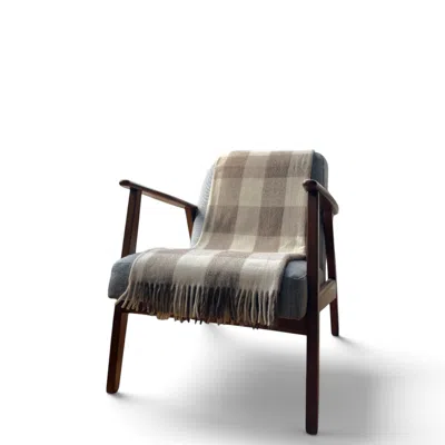 Loom & Cove Neutrals Jacob - 100% Recycled Wool Tartan Knee Blanket