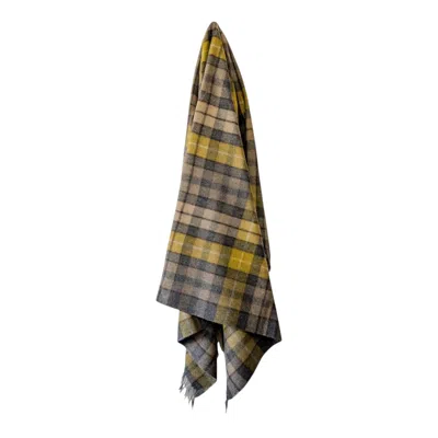 Loom & Cove Neutrals Natural Buchanan - 100% Recycled Wool Tartan Blanket In Multi