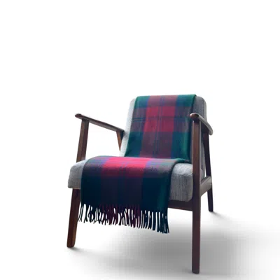 Loom & Cove Purple Lindsay - 100% Recycled Wool Tartan Knee Blanket