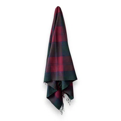 Loom & Cove Red Lindsay - 100%  Recycled Wool Tartan Blanket