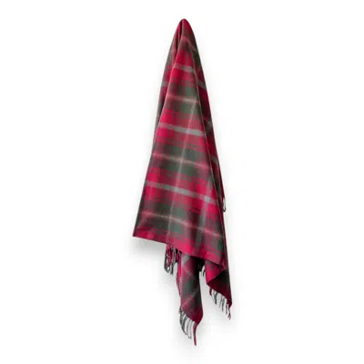 Loom & Cove Red Maple - 100% Recycled Wool Tartan Blanket